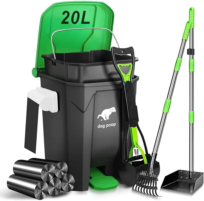 Crafted Dog Poop Trash Can Outside Soft