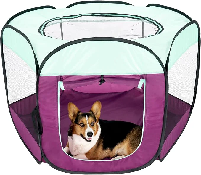 Casual Furhaven Portable Dog Playpen Cat Playpen Pet Playground Kennel Foldable Crafted