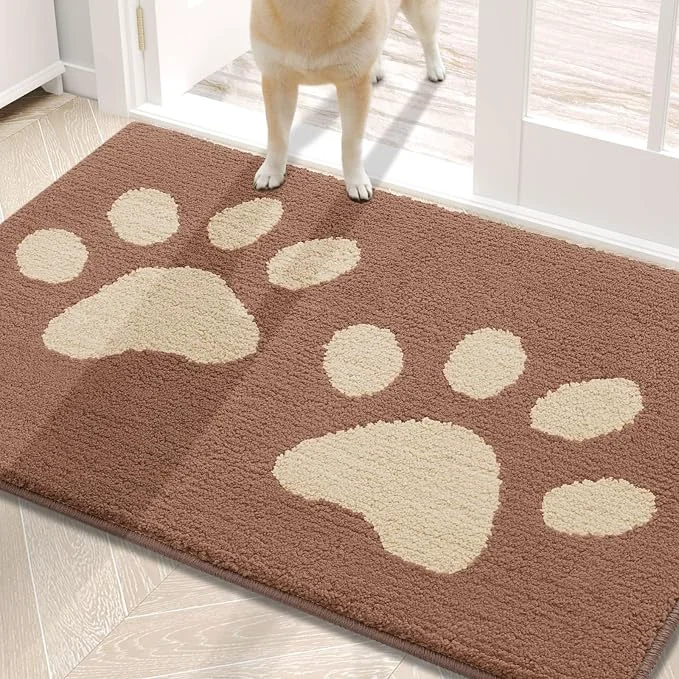 Versatile Buganda Dog Door Mat for Muddy Paws Absorbent Dirt Trapper Washable Indoor Innovative