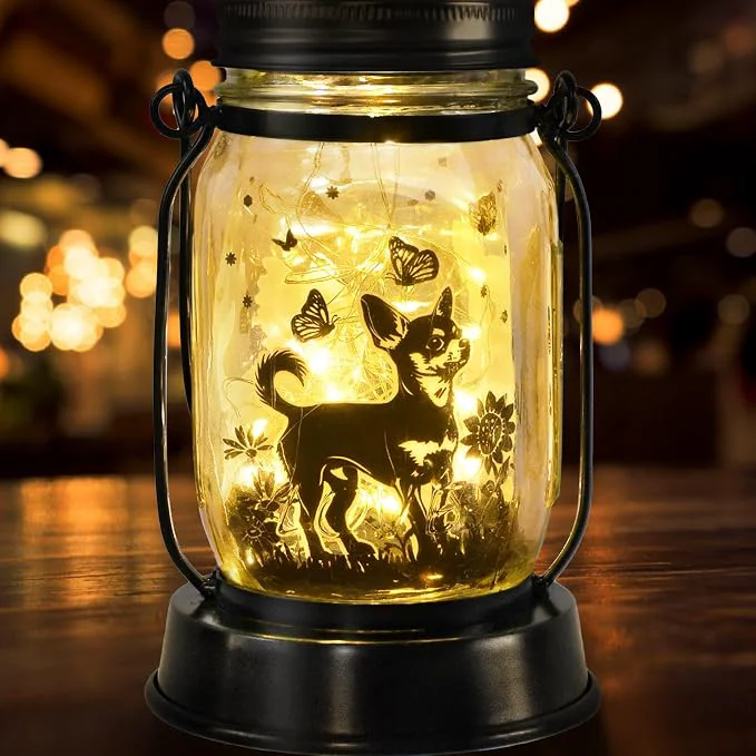 Eco-Friendly Chihuahua Gifts for Women Men Chihuahua Solar Lanterns Dog Mom Birthday Dog Premium Material