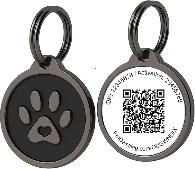 Responsible Pet Dwelling QR Code Pet ID Tag – Smart Dog Cat ID Tags Certified