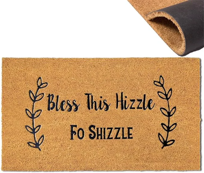 Unique Door mat Outside Entrance Bless This Hizzle Fo Shizzle Coir Front Door Mat Traditional