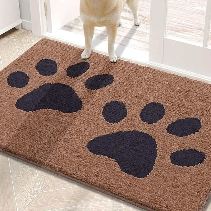 Premium Buganda Dog Door Mat for Muddy Paws Absorbent Dirt Trapper Washable Indoor Powerful