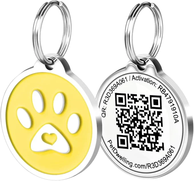 Solid Pet Dwelling QR Code Pet ID Tag – Smart Dog Cat ID Tags Expertly Made