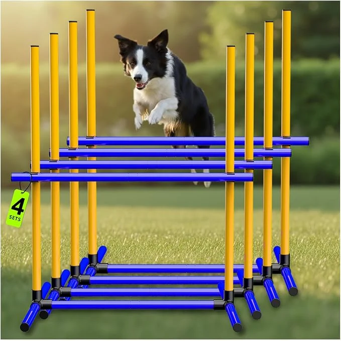 Top-Quality Dog Agility Hurdle Training Set 4-Sets Jump Bar Equipment High-End