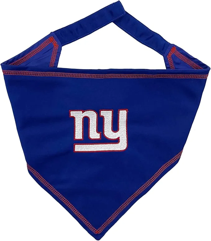 Stylish NFL New York Giants TIE Bandana Large X-Large. Dog Bandana Scarf Bib Easy-to-Use