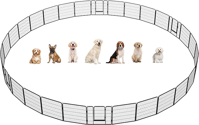 Carefully Designed Yaheetech Dog Playpen Outdoor 32 inch 32 Panels Dog Pen Indoor Heavy Duty Next-Generation