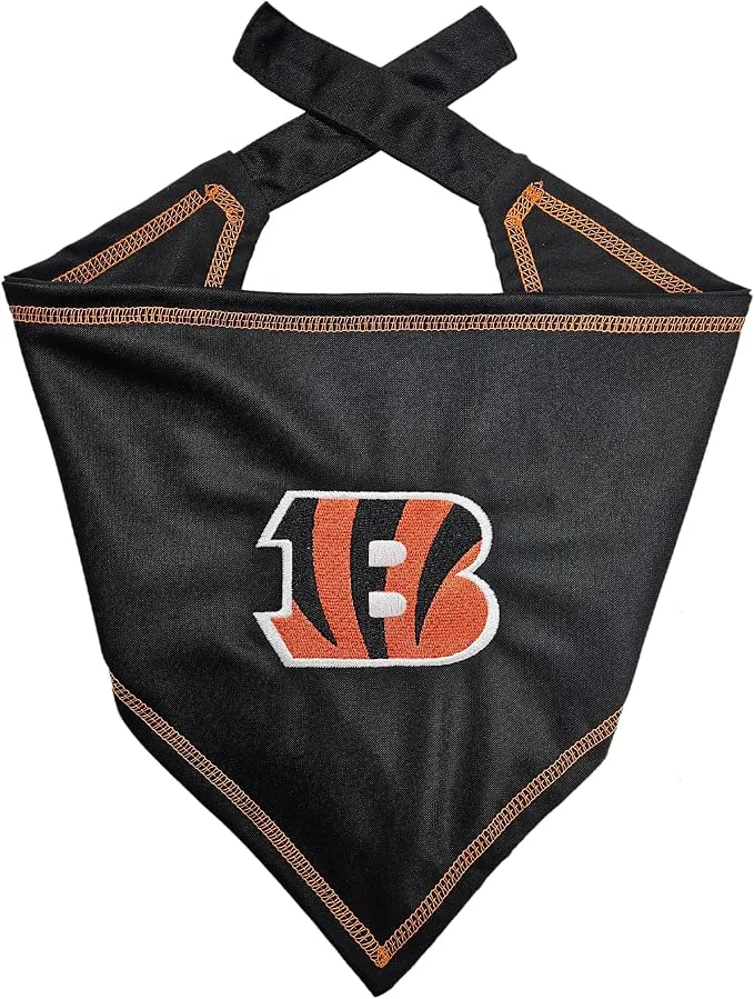 Prestigious Pets First NFL Cincinnati Bengals TIE Bandana Small Medium. Dog Bandana Scarf Reliable