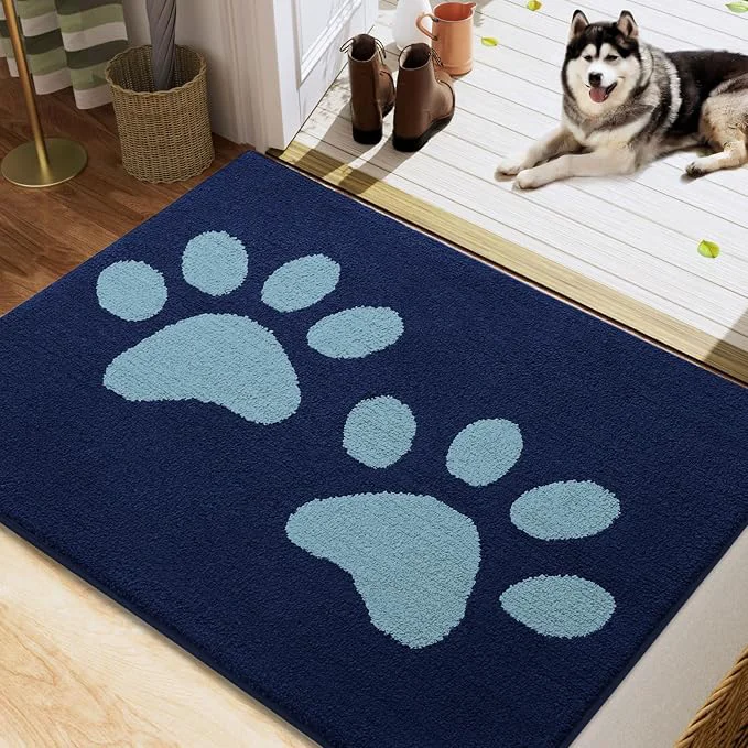Artisan Buganda Dog Door Mat for Muddy Paws Absorbent Dirt Trapper Washable Indoor Comfortable