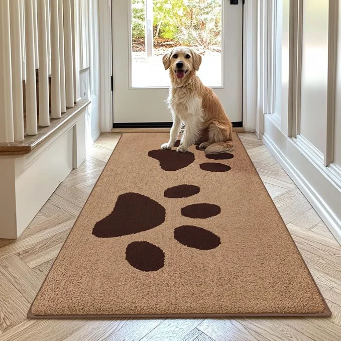 Expertly Made Buganda Dog Door Mat for Muddy Paws Absorbent Dirt Trapper Washable Indoor Carefully Designed