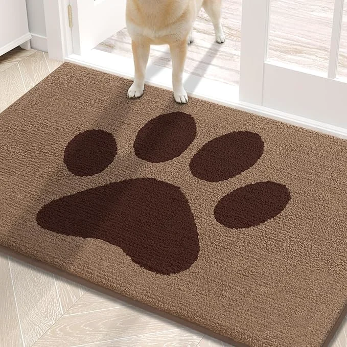Exceptional Buganda Dog Door Mat for Muddy Paws Absorbent Dirt Trapper Non Slip Indoor Premium Material