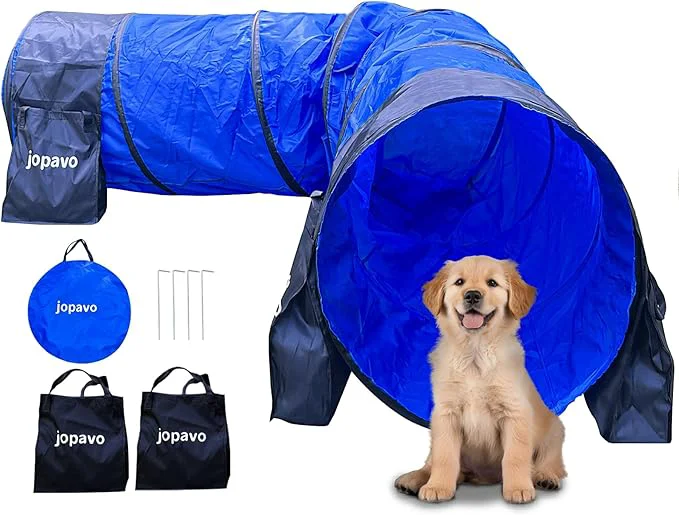 Durable Dog Agility Training Equipment Tunnel JOPAVO 10 Foot Agility Tunnel Trusted