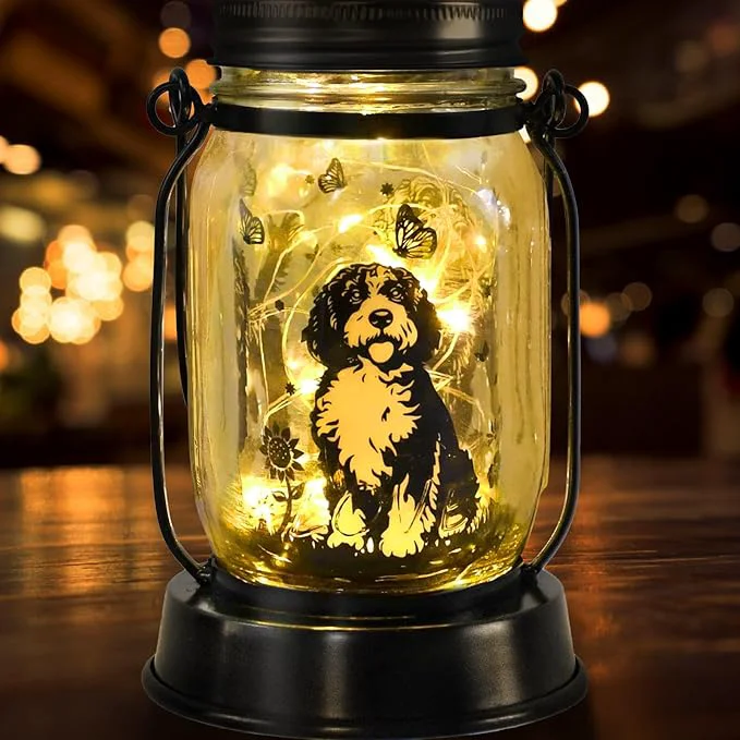 Crafted Portuguese Water Dog Gifts for Women Men Portuguese Water Dog Solar Lanterns Soft