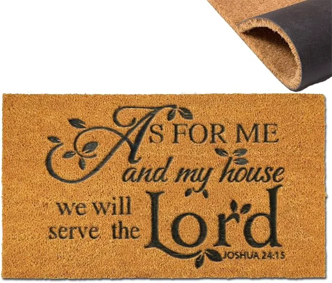 Trendy Coir Door Mat Outdoor Mats For Home Entrance As FOR ME and My House We Will Excellent