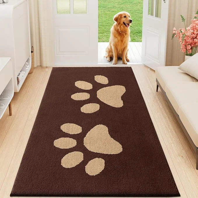 Responsible Buganda Dog Door Mat for Muddy Paws Absorbent Dirt Trapper Washable Indoor Innovative