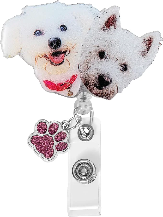 Reusable callie Personalized Pet Portrait Badge Reel Fine Crafted