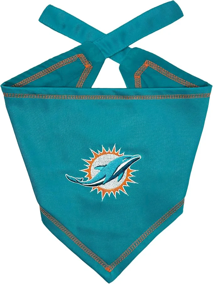 Easy-to-Use Pets First NFL Miami Dolphins TIE Bandana Large X-Large. Dog Bandana Scarf Bib Sustainable