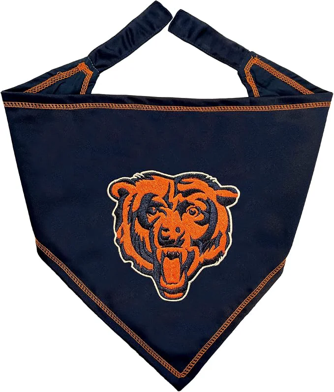 Healthy Pets First NFL Chicago Bears TIE Bandana Large X-Large. Dog Cat Scarf Bib Traditional