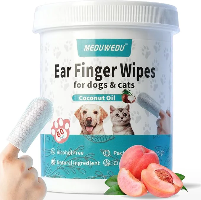 Proven Ear Cleaner Finger Wipes 60 Counts Dog Ear Cleaner Grooming Kit Care Carefully Designed
