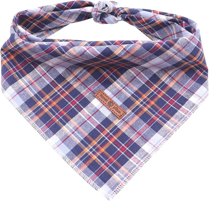 User-Friendly Lionet Paws Dog Bandana Washable Cotton Handkerchief Scarf Triangle Bandana Genuine