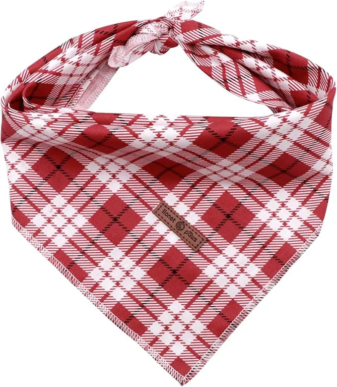 Prestigious Lionet Paws Christmas Dog Bandana Washable Cotton Handkerchief Scarf Triangle Trusted