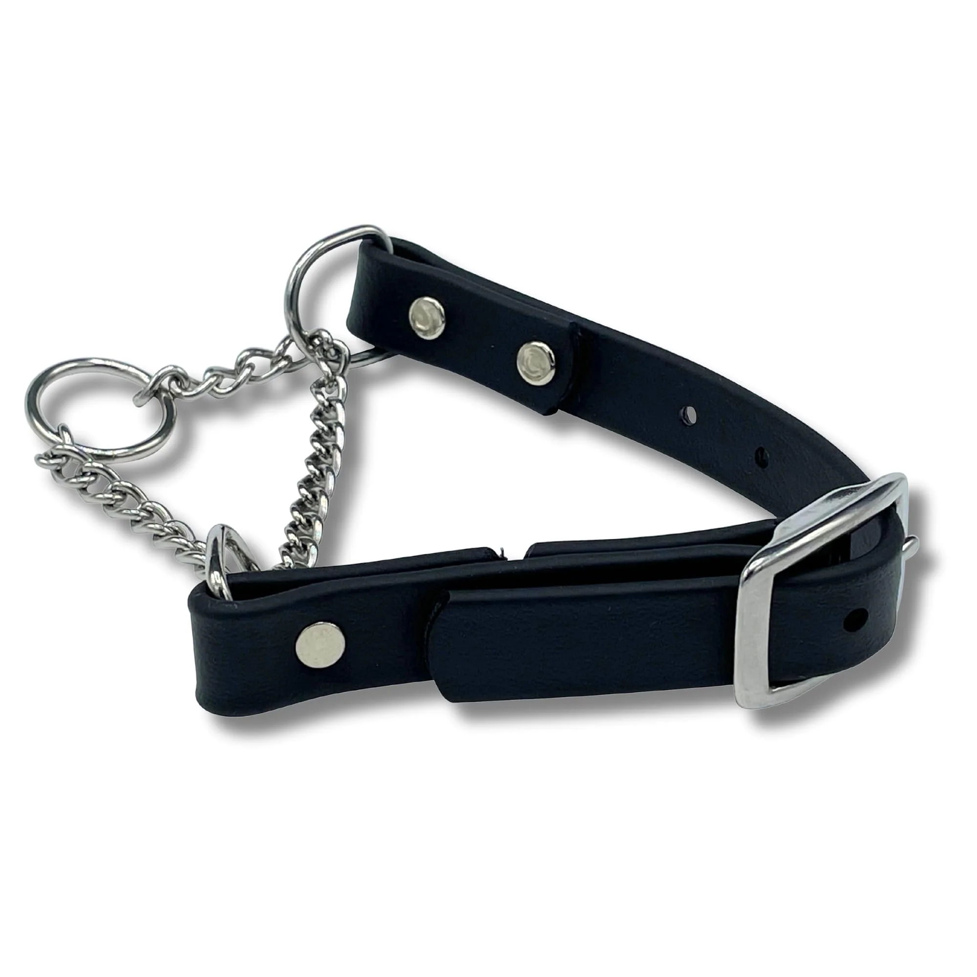 Breathable JIM HODGES DOG TRAINING Martingale Collar for Dogs – Biothane Stainless Hardware No Pull USA-Made XXL Black Fashionable