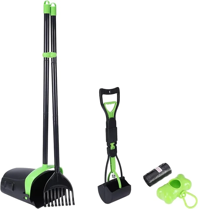 Casual Geyecete Dog Pooper Scooper Long Handle Pooper Scooper Set Pooper Fast