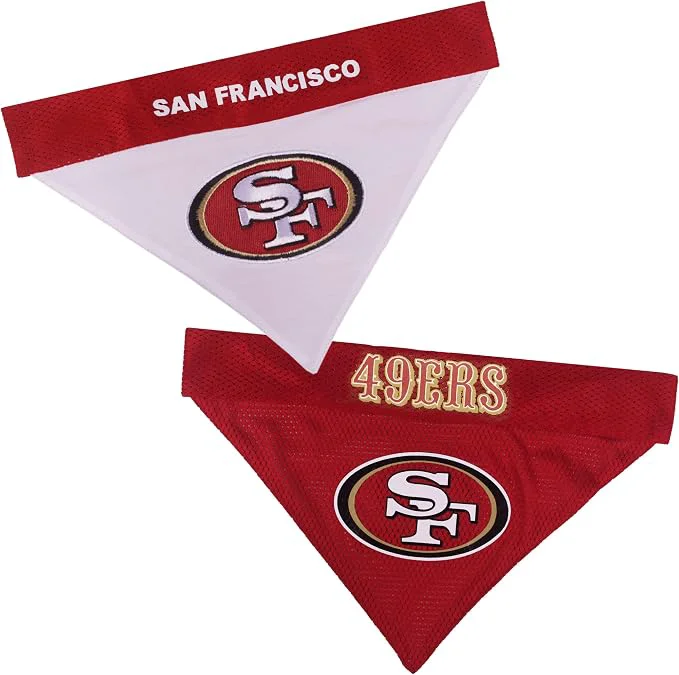 Fashionable Pets First NFL SAN Francisco 49ERS Reversible Bandana Size XX-Large Traditional