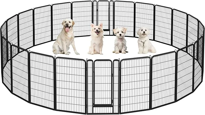 Clean Yaheetech Dog Playpen Outdoor 47 inch 24 Panels Dog Pen Indoor Heavy Duty Optimized