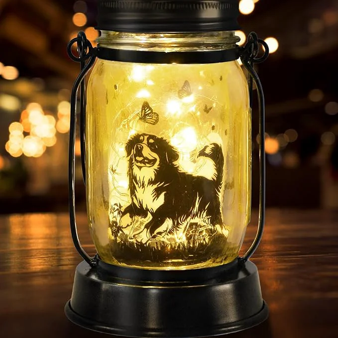 Artisan Bernese Mountain Dog Gifts for Women Men Bernese Mountain Solar Lanterns Pure