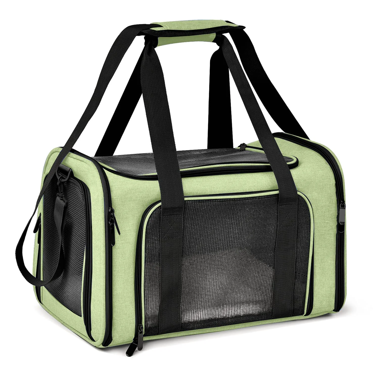 Reusable Henkelion Pet Carrier for Small Medium Pets up to 15 lbs Airline- Soft Sided Carrier - Green High-Performance