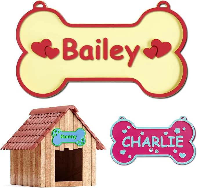 Top-Quality Personalized Dog Crate Sign Custom Dog Kennel Accessories Name Plate Doghouse Fine
