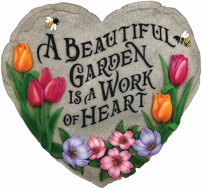 Proven Spoontiques - Garden Décor - Beautiful Garden Stepping Stone - Decorative Stone Fashionable