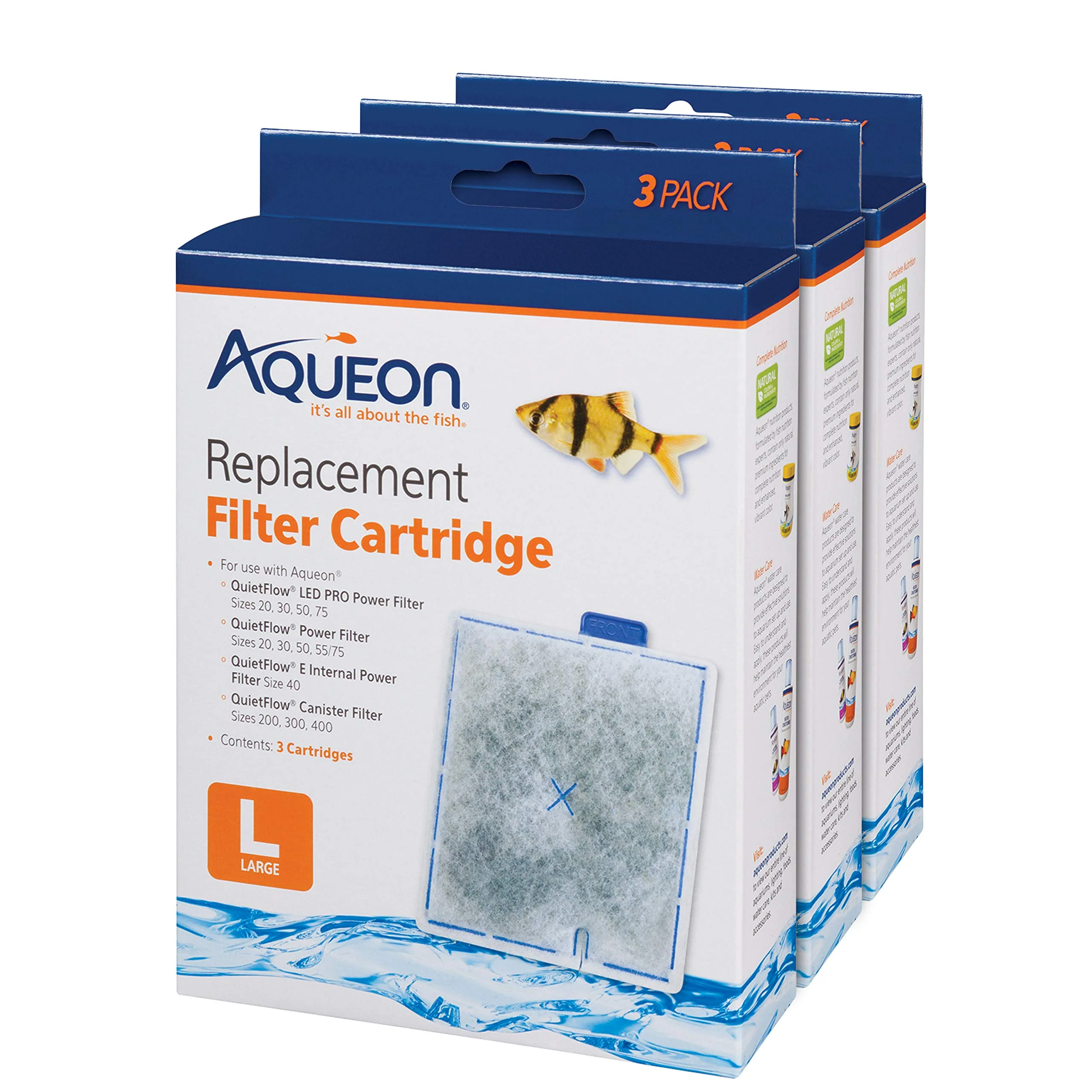 Carefully Designed Aqueon Large Filter Cartridges – 9 Pack Dual-Sided Carbon Filtration Dependable
