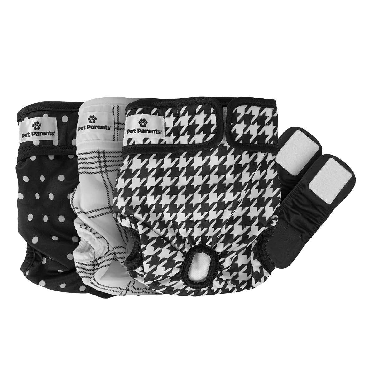 Organic Pet Parents Washable Dog Diapers 3-Pack Extendrs – Premium Female Diapers Medium Luxe Top-Quality
