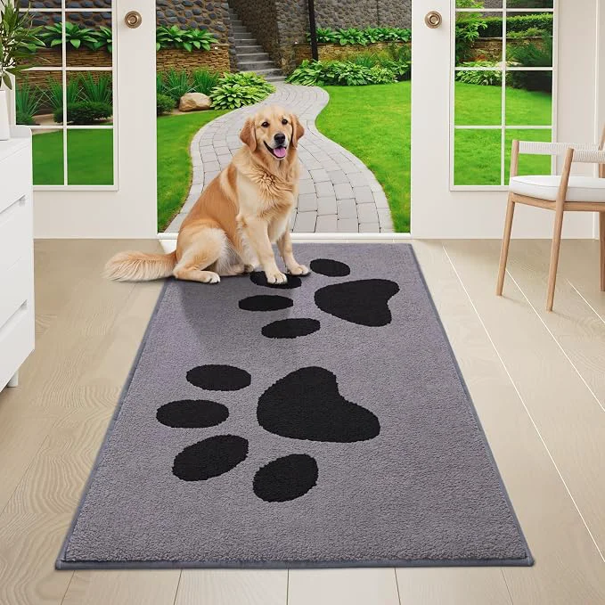Artisan Buganda Dog Door Mat for Muddy Paws Absorbent Dirt Trapper Washable Indoor Fine Crafted