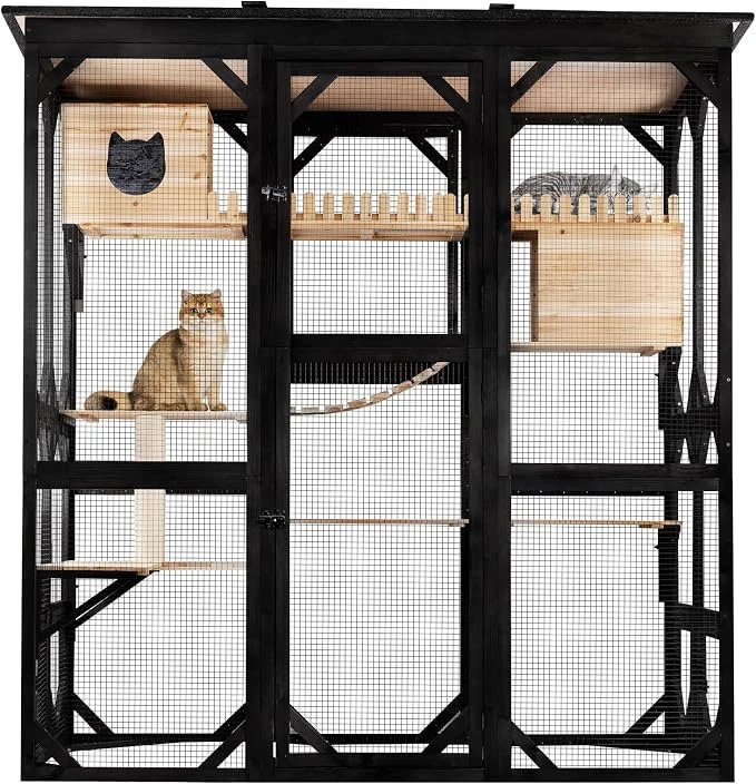 Clean 71.1 L Large Cat Catio Outdoor Cat Enclosure Window Acess Walk-in Cat Cage Trusted