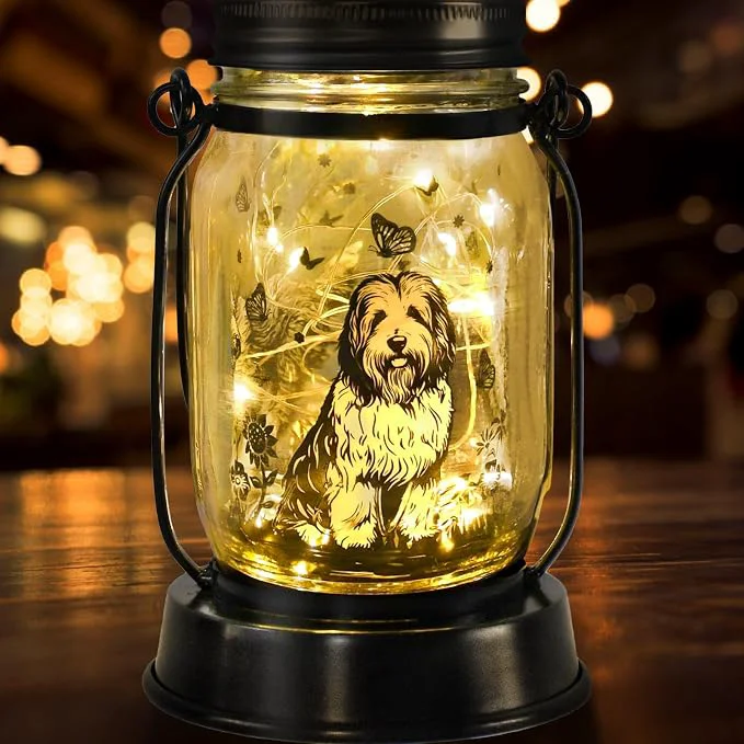 Optimized Polish Lowland Sheepdog Gifts for Women Men Pet Solar Lanterns Polish Lowland Recyclable