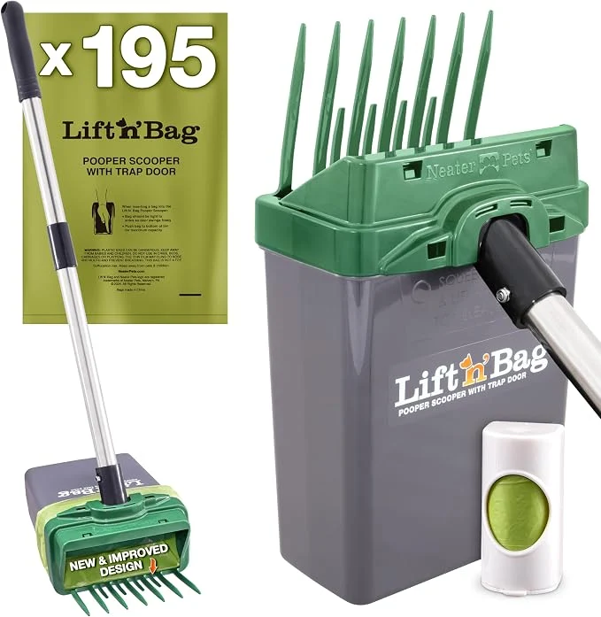 Stylish Neater Pet Brands Lift N Bag 2.0 Dog Pooper Scooper Solid