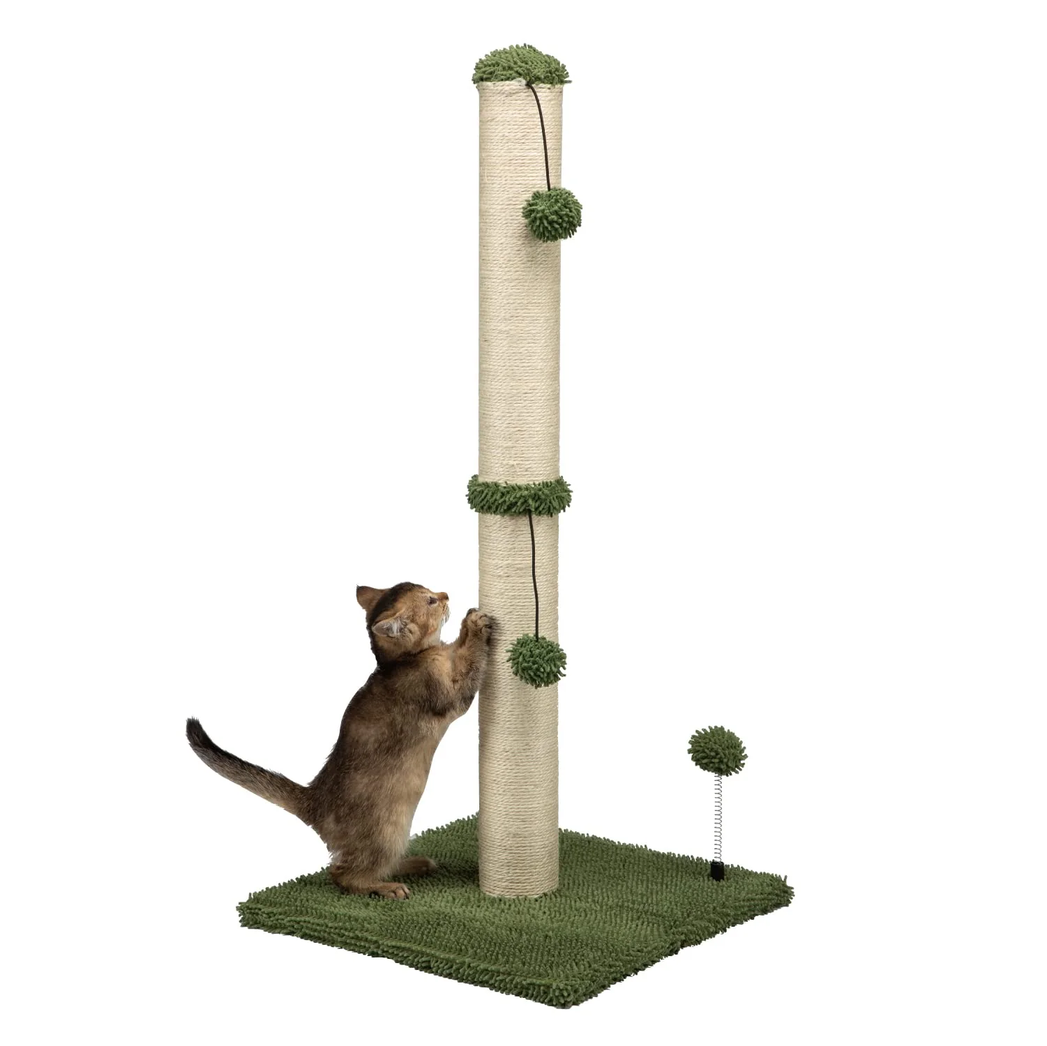 Secure MECOOL 34-Inch Tall Cat Scratching Post – Premium Indoor Sisal Tree for Cats Convenient