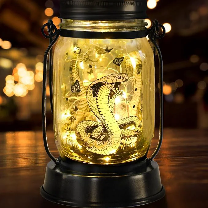 Selected Snake Gifts for Women Men Snake Solar Lanterns Mom Birthday King Cobra Snakes Professional