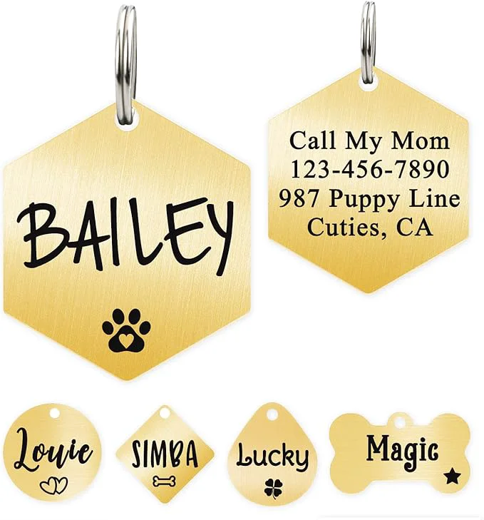 User-Friendly Ultra Joys Dog ID Tag Custom Stainless Steel Dog Tag Personalized Dog Tag Refined