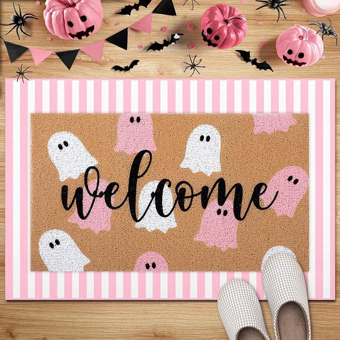 Excellent Tinideya 2 Pcs Door Mat Welcome Non Slip Coir Mats Floor Layering Doormats Trendy