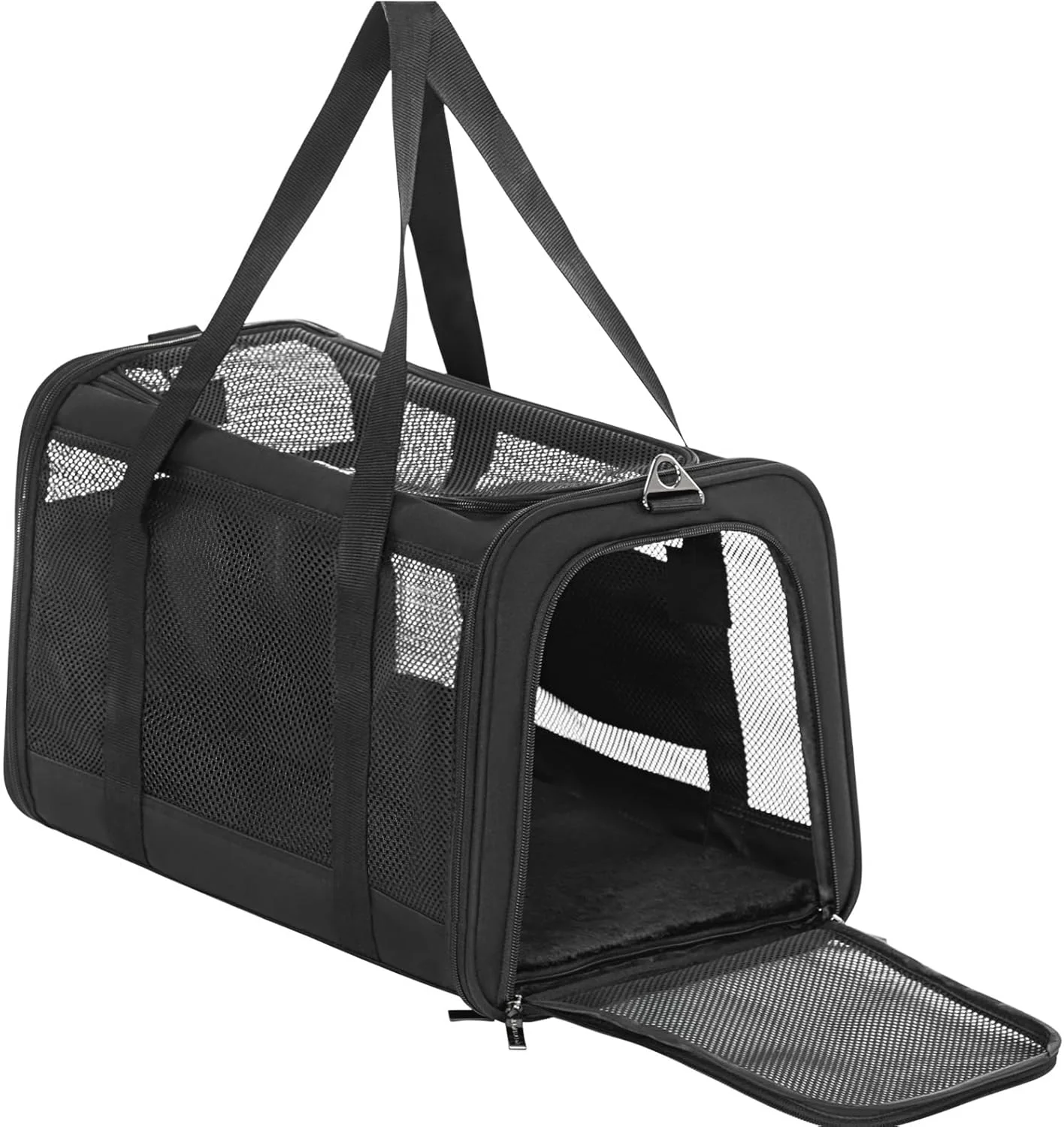 Effective Petsfit Airline Dog Carrier Cat Carrier Soft-Sided Collapsible Pet Carrier for Travel 3 Carrying Ways Lightweight and Ventilation on 5 Sides Escape Proof with Soft Fleece Pad Elite