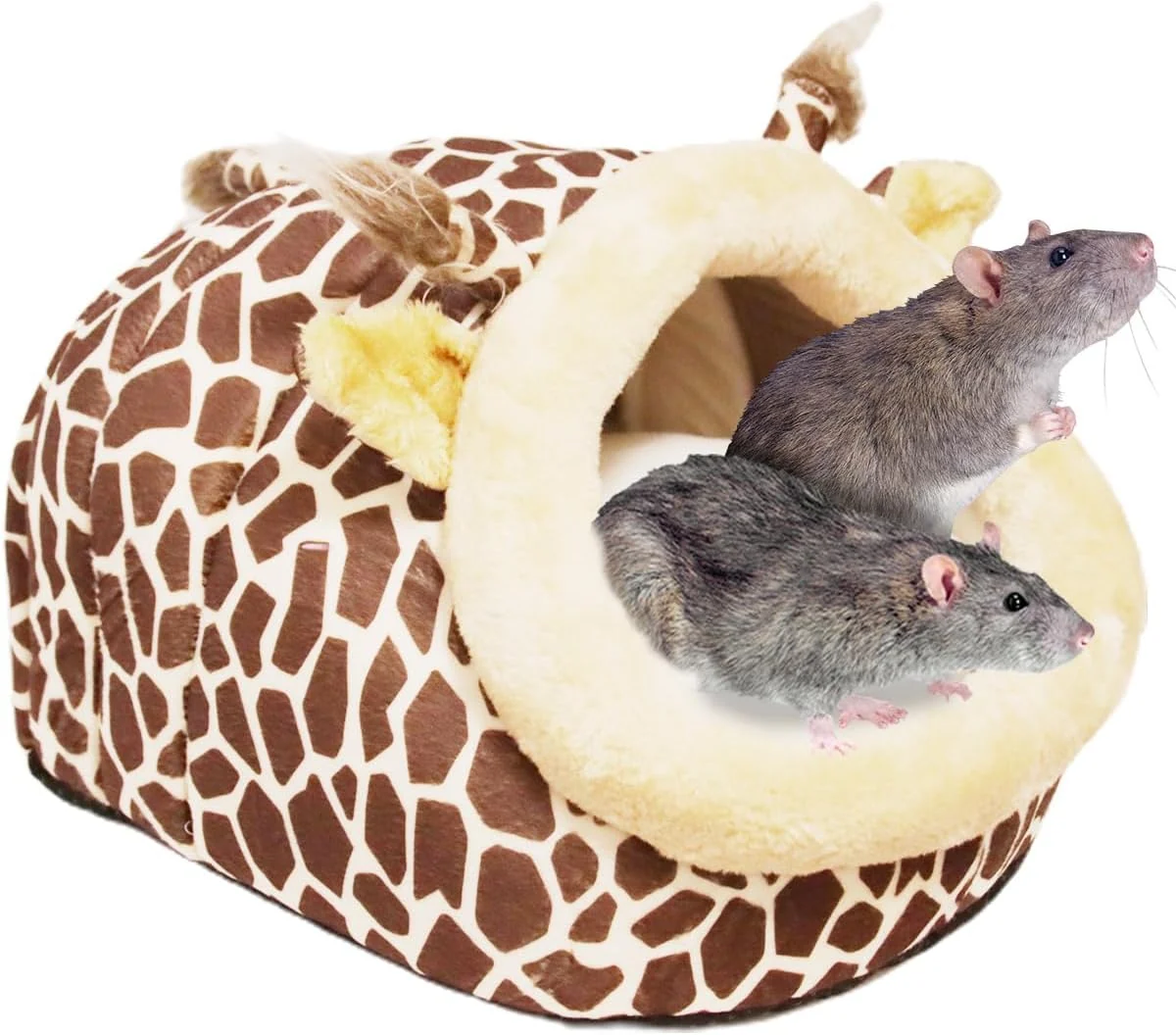 Reliable Guinea Pig Bed House Hideout for Rat Bearded Dragon Hedgehog Ferret to Sleep and Hide Guinea Pig Cage Accessories Habitat Décor X-Large 2.Giraffes Dependable
