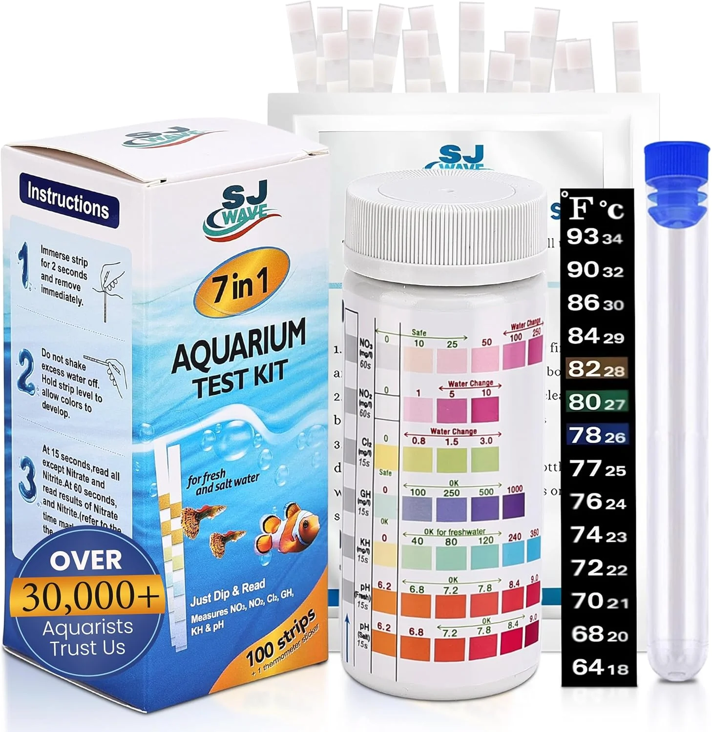 User-Friendly 7 in 1 - Aquarium Test Strips 100 Fast Accurate Strips Fish Tank Aquariums Water Test Kit ebook Aquarium Thermometer Fish Tank Water Testing Kit for Fresh Saltwater Versatile Usage Prestigious