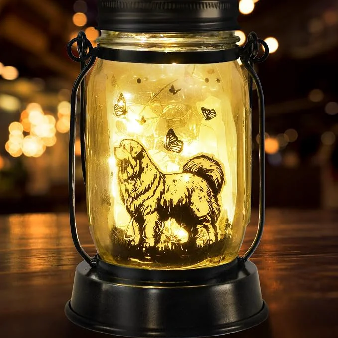 Practical Great Pyrenees Gifts for Women Men Great Pyrenees Dog Solar Lanterns Mom Crafted