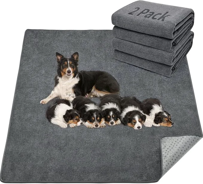 Sophisticated LOOBANI Washable Pee Pad for Dogs 2 Packs Non-Slip Puppy Training Pads Fast Absorbent Pet Whelping Pads Puppy Playpen Mat for Incontinence Housebreak Crate 31x36in GrayAbout ThisOverview User-Friendly