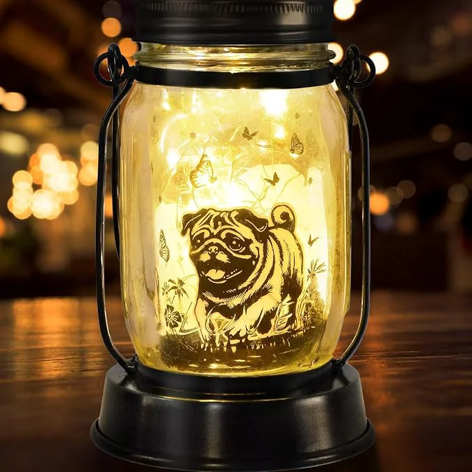 Unique kyoryuger Pug Gifts for Women Men Pug Solar Lanterns Dog Mom Birthday Dog Next-Generation