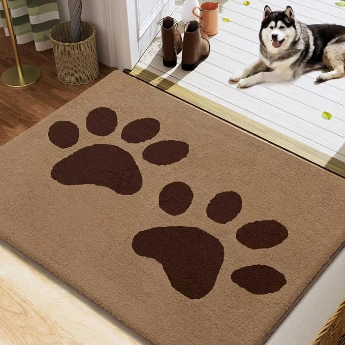 Superior Buganda Dog Door Mat for Muddy Paws Absorbent Dirt Trapper Washable Indoor User-Friendly